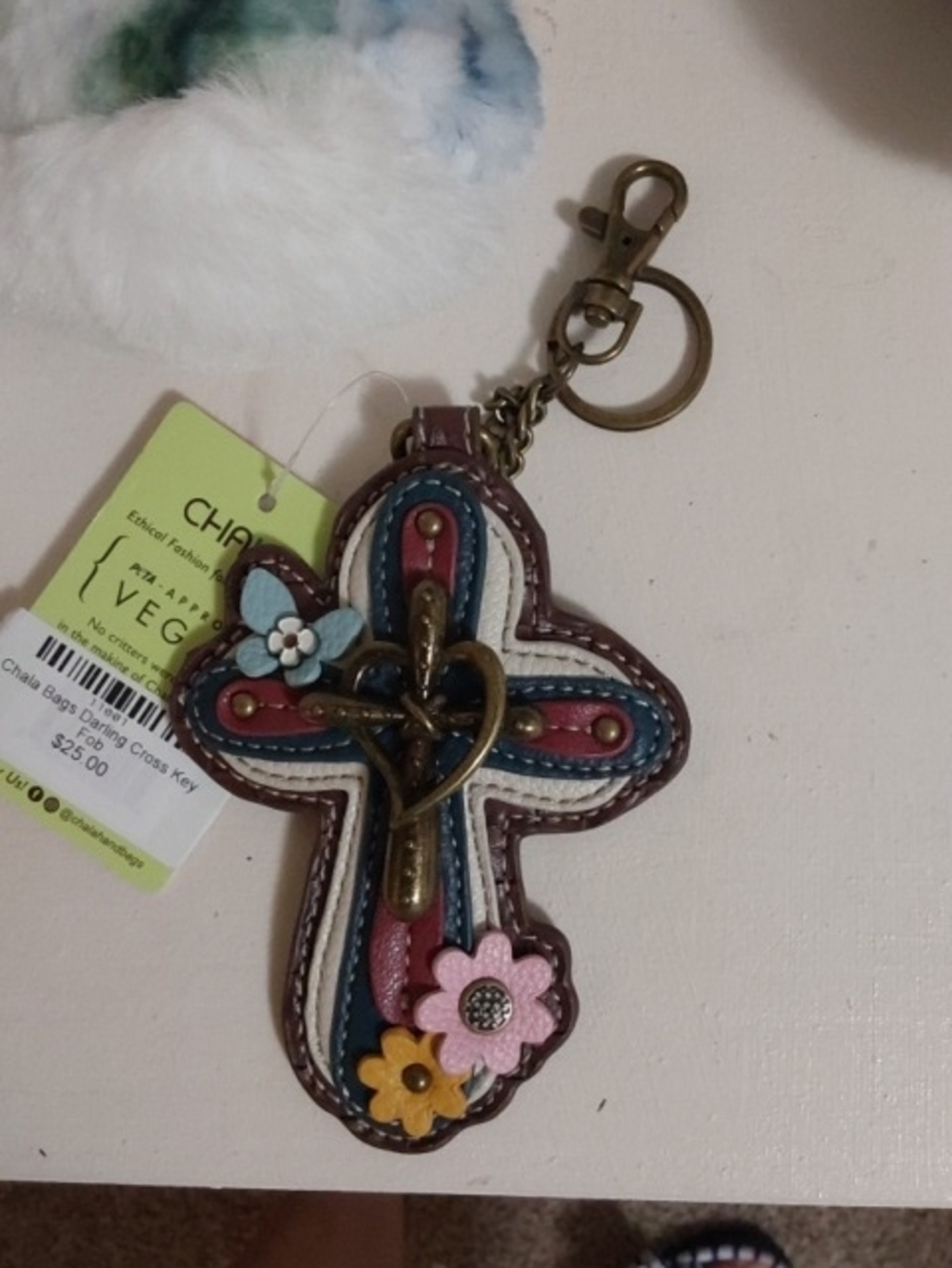 NWT Chala Multicolor Floral Cross Key & Card Holder